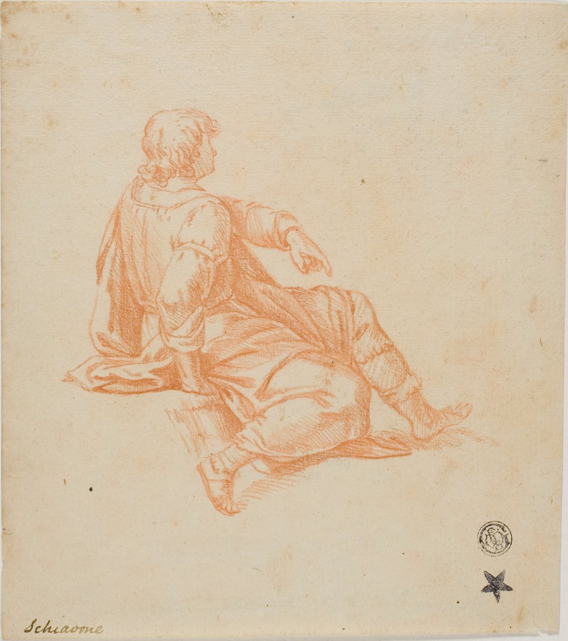 Sittande ungdom i profil av Unknown Italian