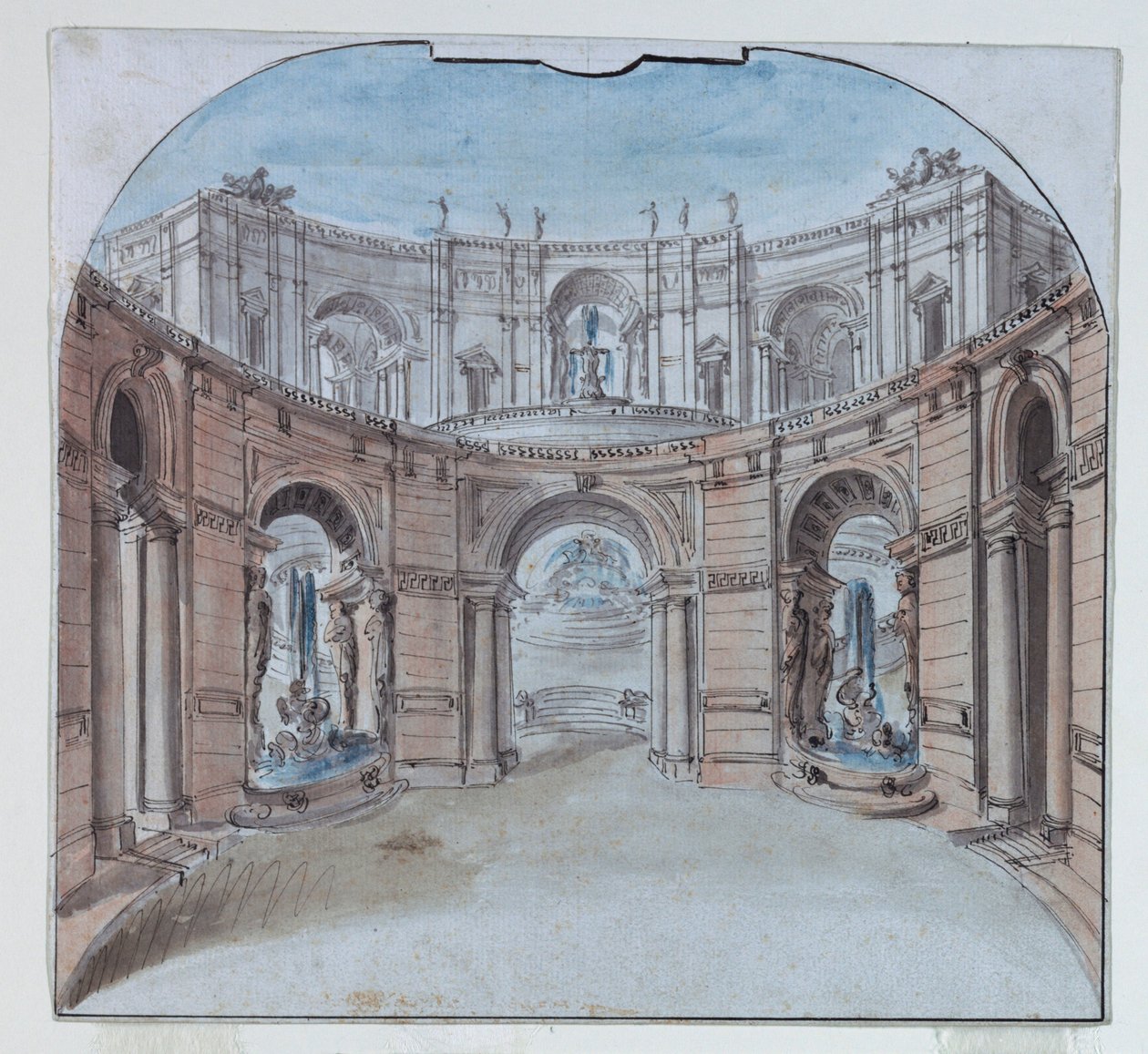 Scenografi: Palace Architecture av Unknown, Italian