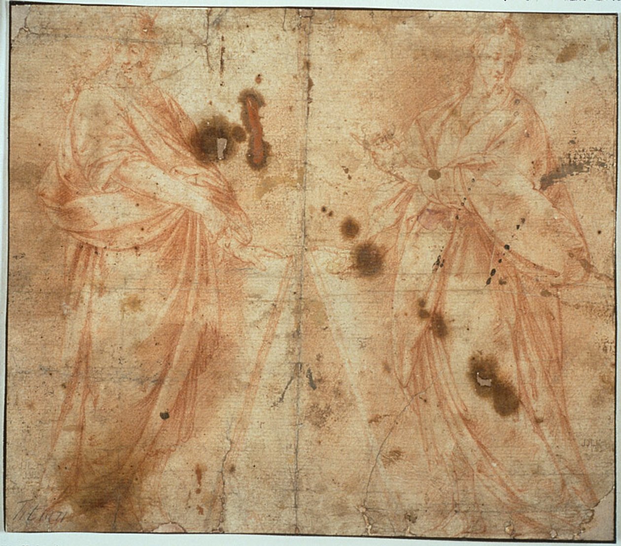 Heliga Petrus och Paulus av Unknown Lombard