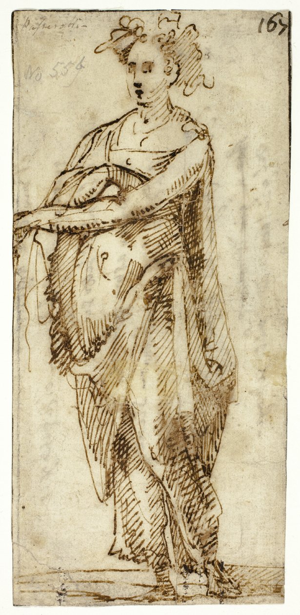 Figur av en kvinna i full längd av Unknown Sienese