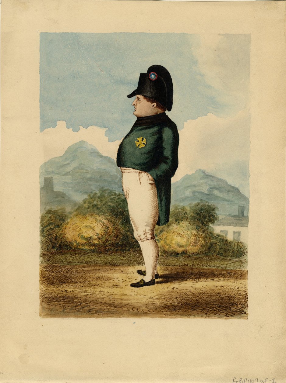 Napoleon Bonaparte på ön Saint Helena, 1817 av Unknown artillery officer