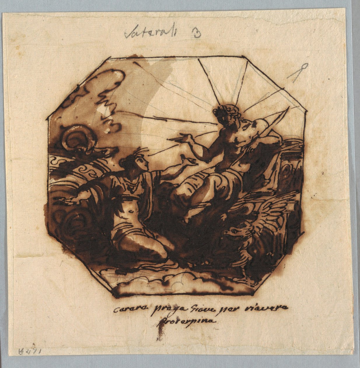 Teckning, Ceres ber Jupiter om återlämnande av Proserpina, 1812 av Unknown artistUnknown artist