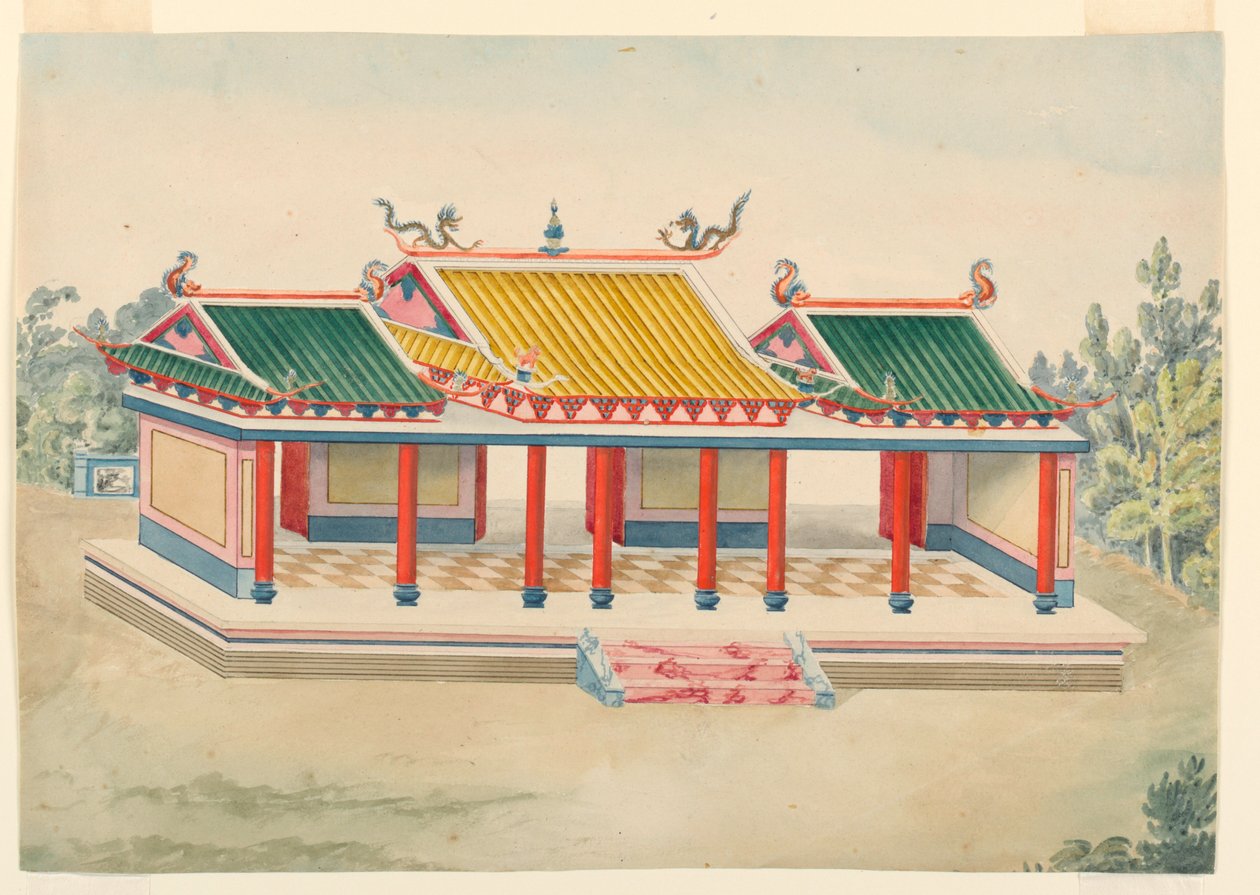 Ritning, Chinoiserie-paviljongen, 1815-22 av Unknown artistUnknown artist