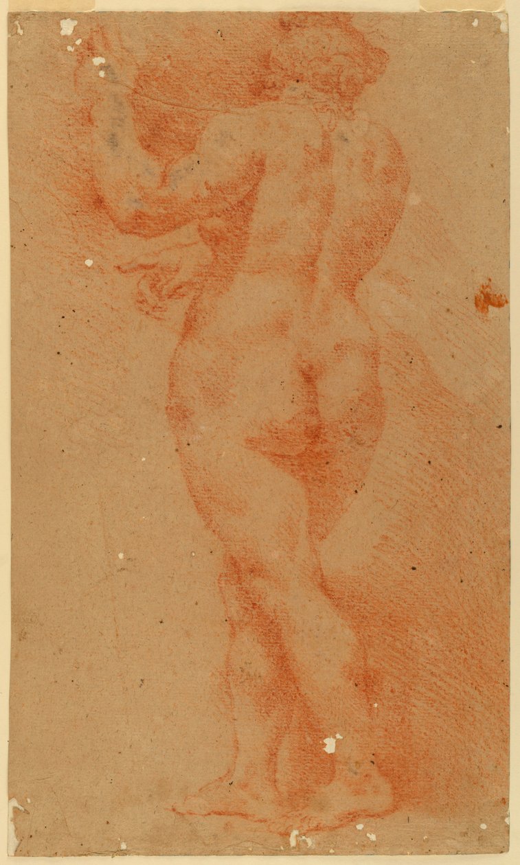 Teckning, motbevisstudie av en naken kvinna, tidigt 1600-tal av Unknown artistUnknown artist