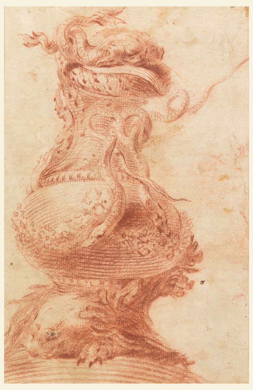 Teckning, dekorativ vas, 1725-50 av Unknown artistUnknown artist