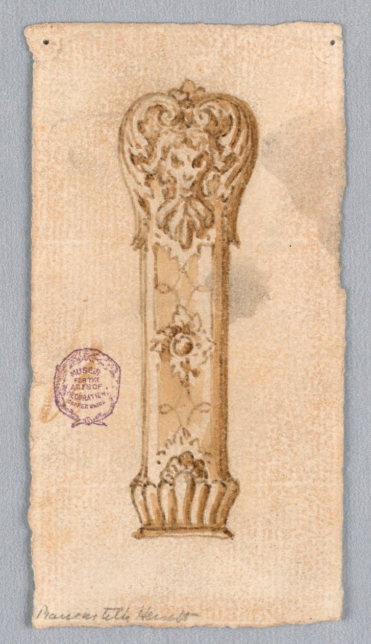 Teckning, designa ett handtag, 17-1900-tal av Unknown artistUnknown artist