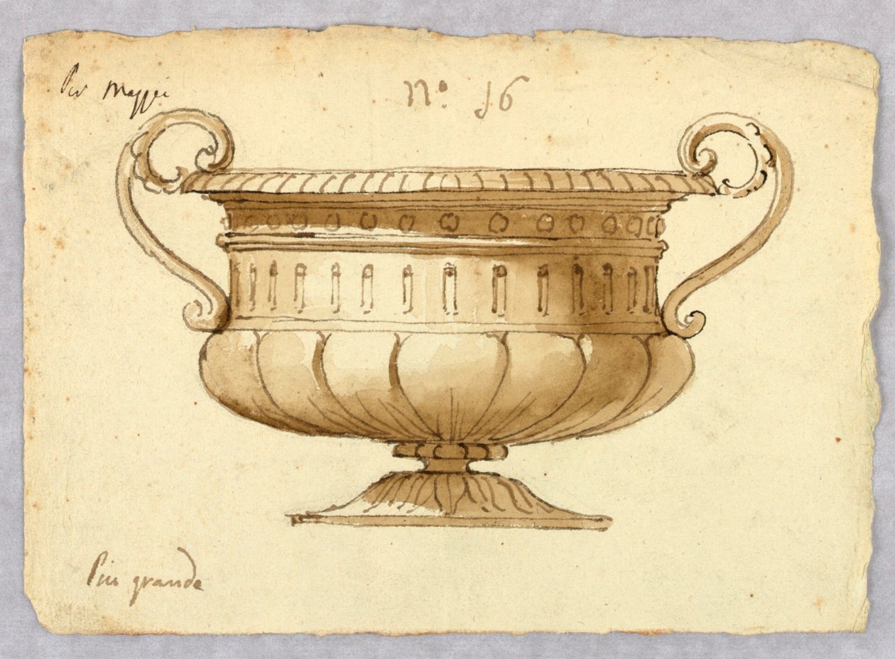 Teckning, Design för en skål, 1780-1820 av Unknown artistUnknown artist