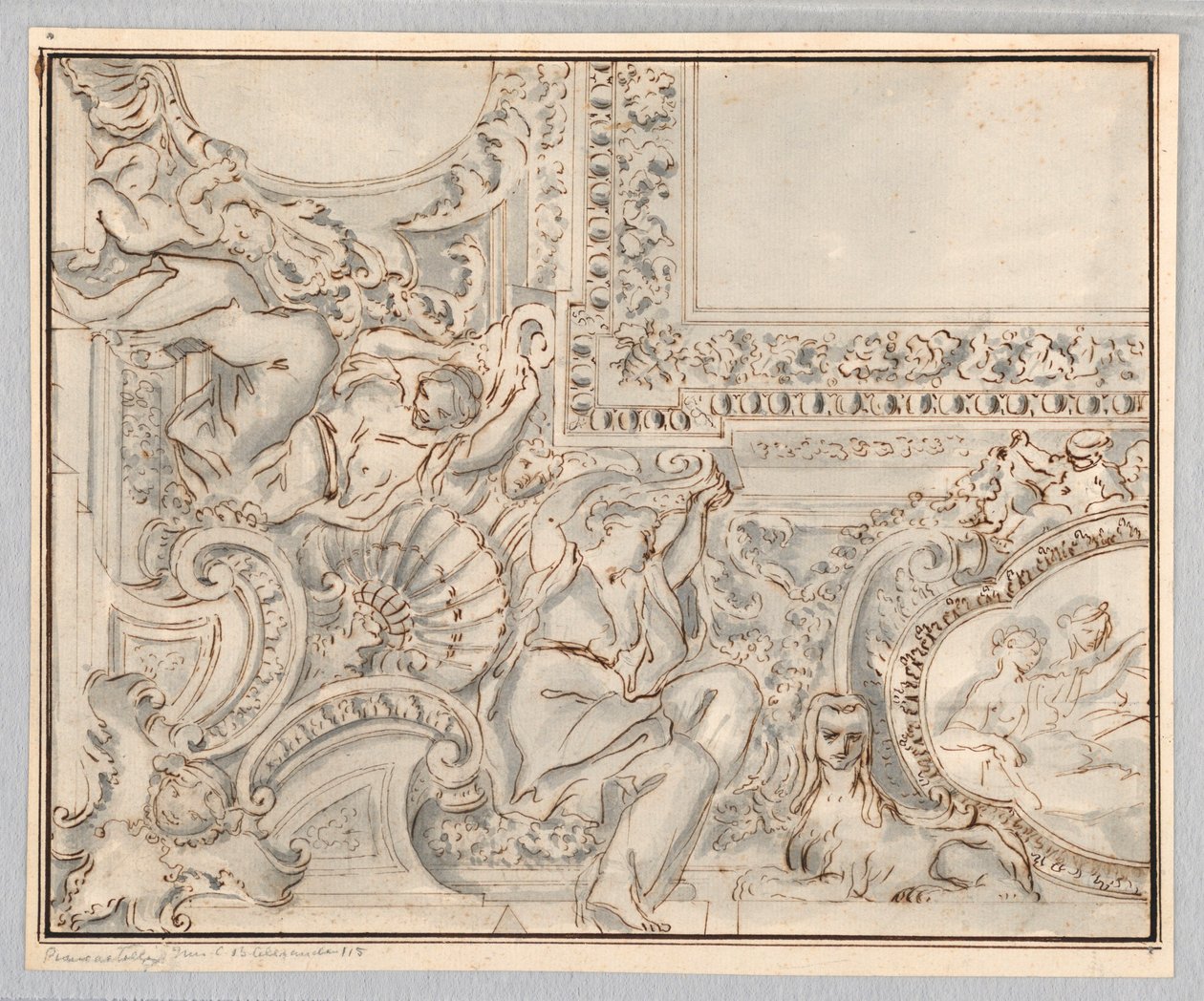 Ritning, Förslag till tak, 1700-1900-tal av Unknown artistUnknown artist