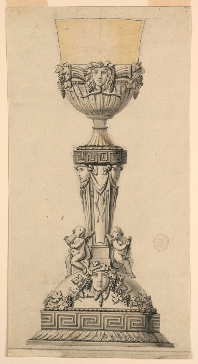 Teckning, Förslag till kalk, 1800-1830 av Unknown artistUnknown artist