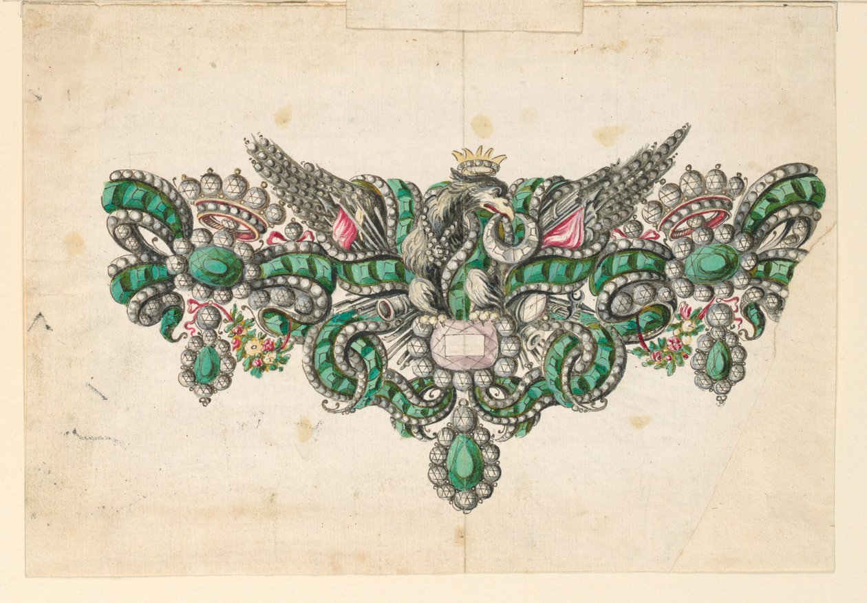 Ritning, Förslag till brosch, 1740-50 av Unknown artistUnknown artist