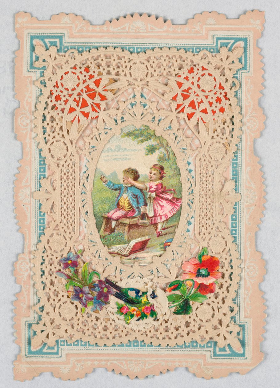 Gratulationskort (England eller USA), 1870-80 av Unknown artistUnknown artist