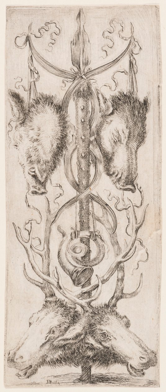 Tryck, Ornament eller grotesker (Groteskt ornament), ca 1653 av Unknown artistUnknown artist