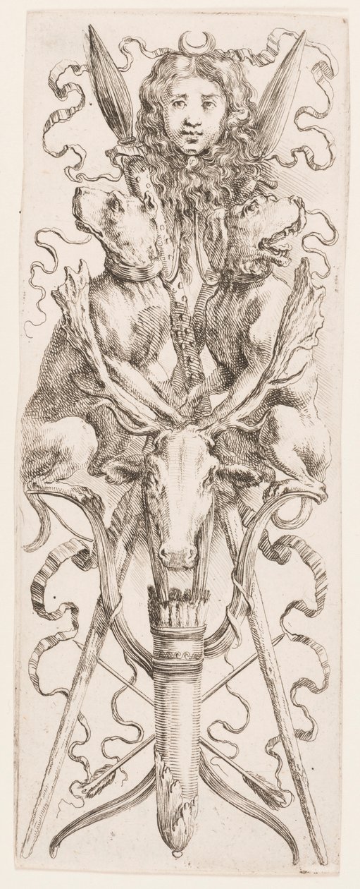 Tryck, Ornament eller grotesker (Groteskt ornament), ca 1653 av Unknown artistUnknown artist
