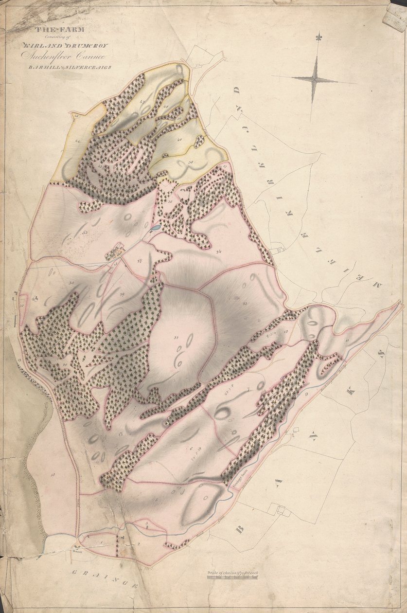 En samling undersökningar av Scottish Estates of the Earl of Selkirk: Farmen som består av Kirkland Drumcroy, Auchenfloor, Cannee, Barhill och Silvercraigs (tidigare Nuntons) av Unknown artist