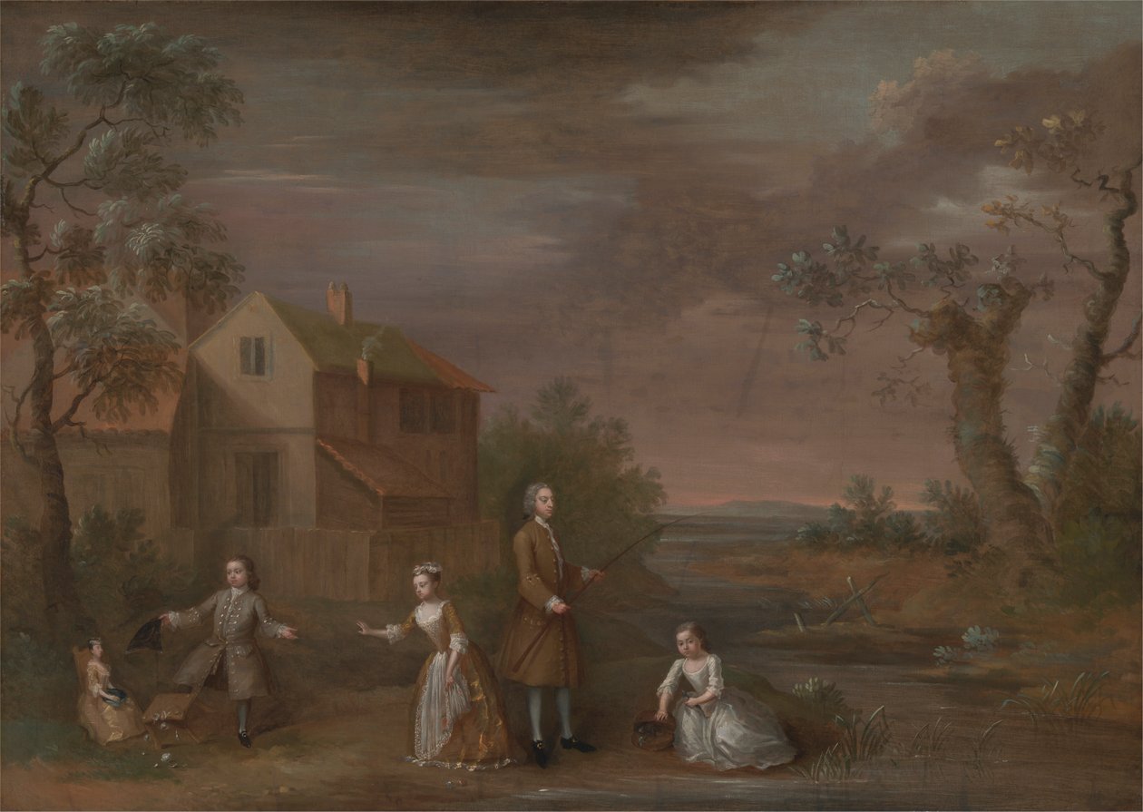 En familjegrupp kallad "The Stafford Family" av Unknown artist
