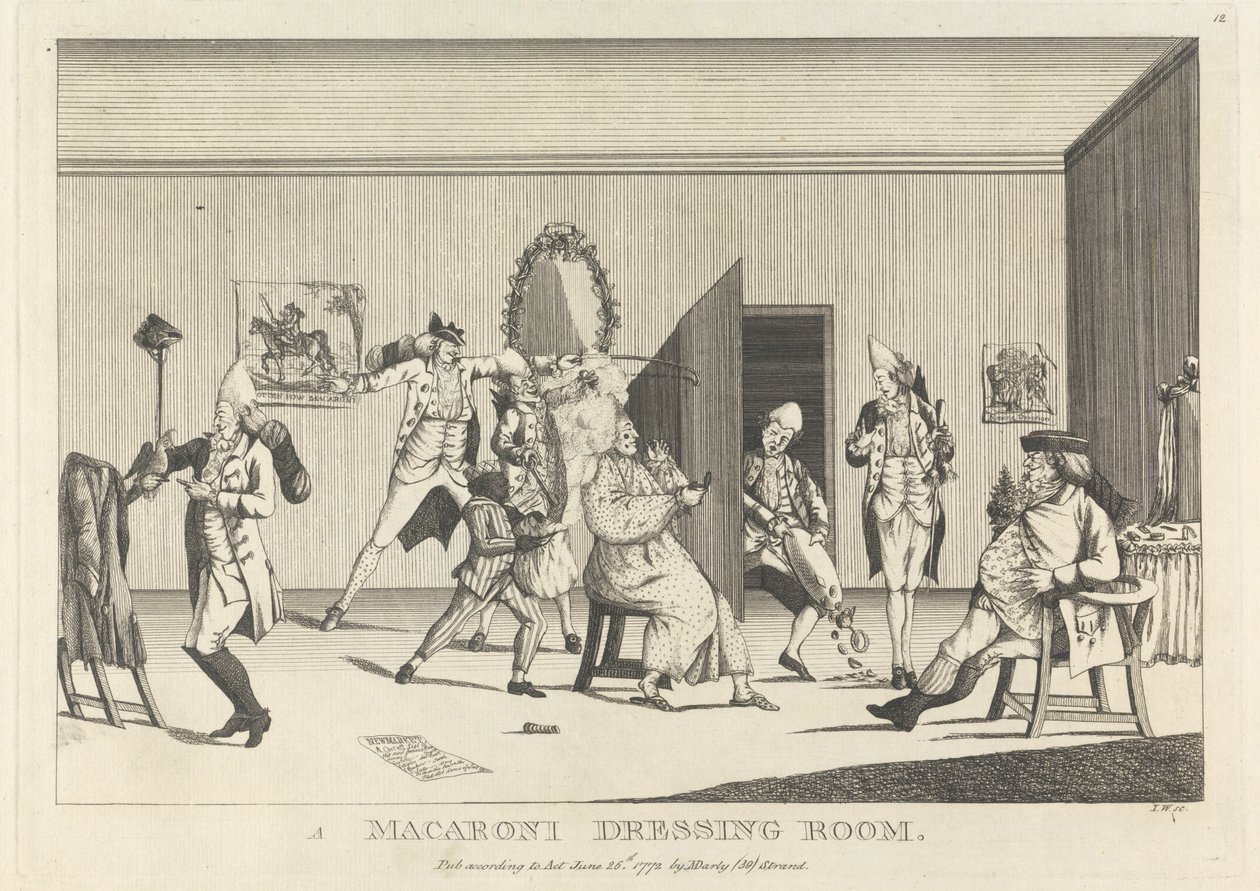 Ett omklädningsrum för makaroner av Unknown artist