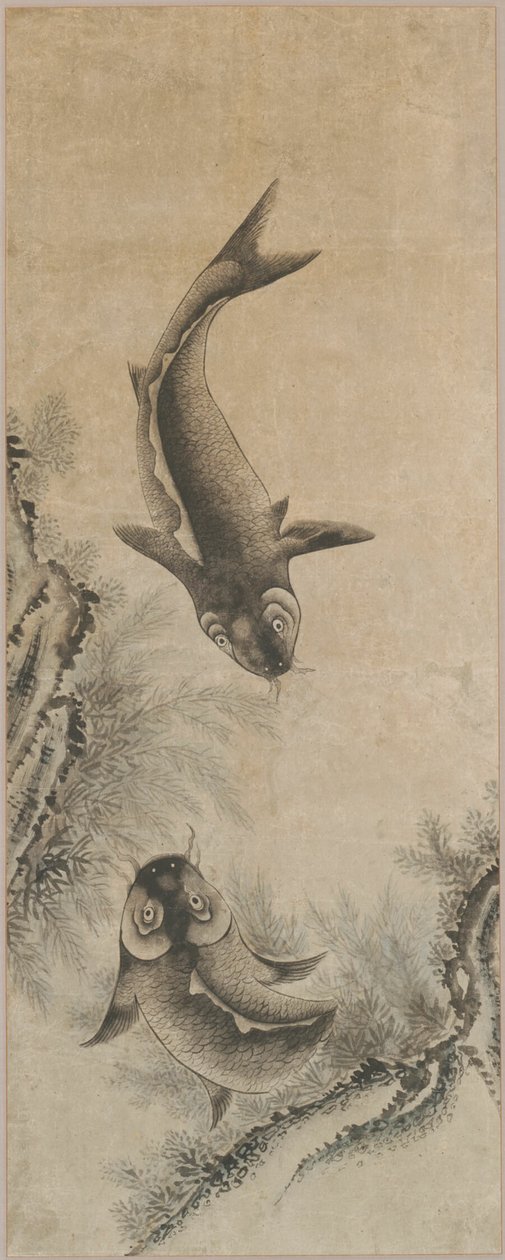 Ett par karpar av Unknown artist
