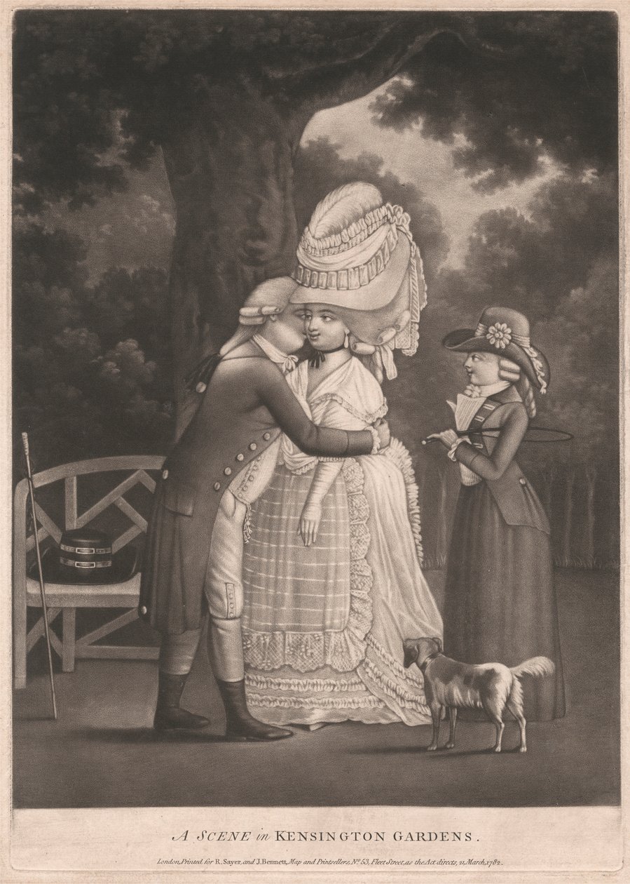 En scen i Kensington Gardens av Unknown artist