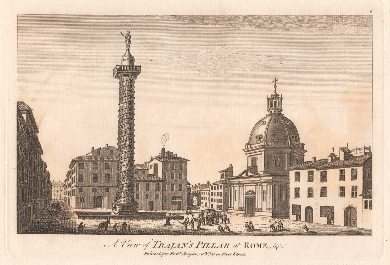 Utsikt över Trajanus pelare i Rom &c. av Unknown artist