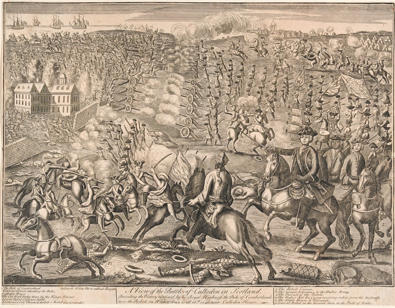 ?En utsikt över slaget vid Culloden i Skottland?, 1746 av Unknown