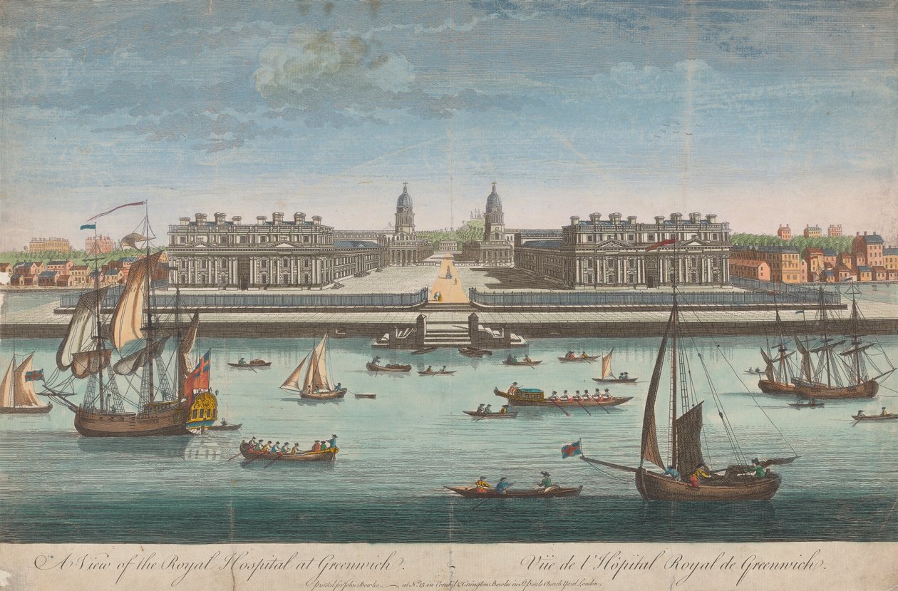 Utsikt över Royal Hospital i Greenwich av Unknown artist