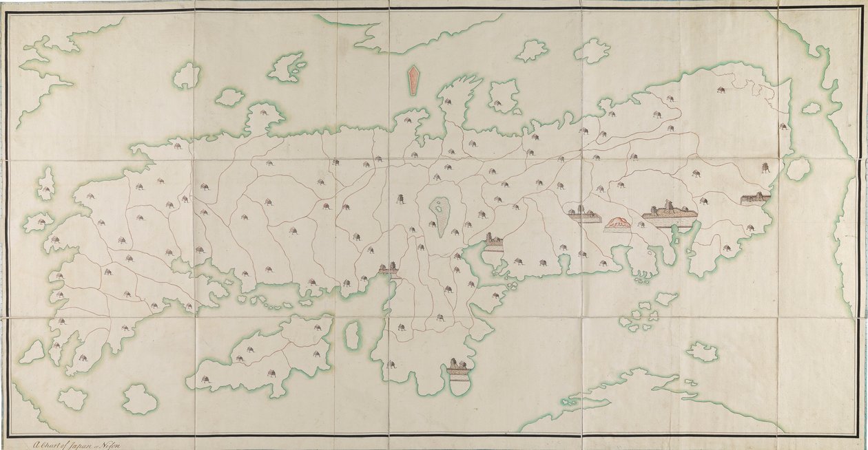 Ett diagram över Japan eller Nipon [MS] av Unknown artist