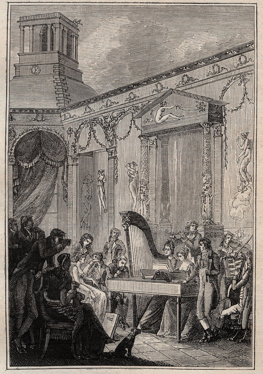 En konsert av Pierre-Jean Garat (Pierre Jean) 1762-1823 fransk musiker och barytonsångare av Unknown artist