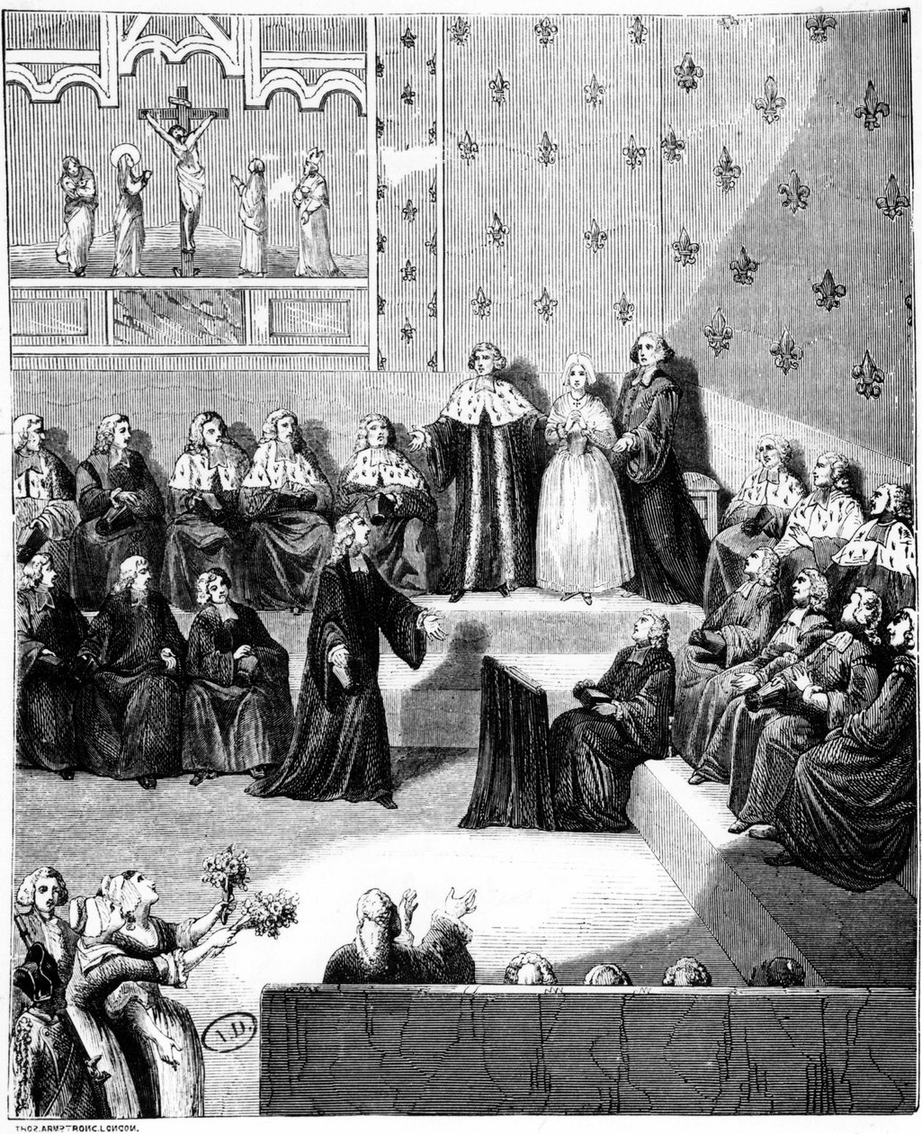 En domstolsförhandling. 1700-talet. av Unknown artist
