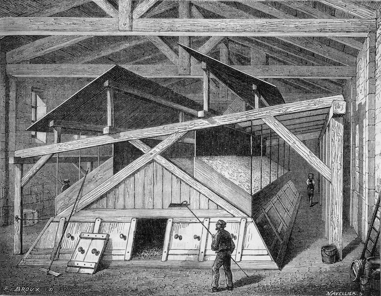 En saltkök i Lorraine. I ""Marvels of industry"" av Louis Figuier. av Unknown artist