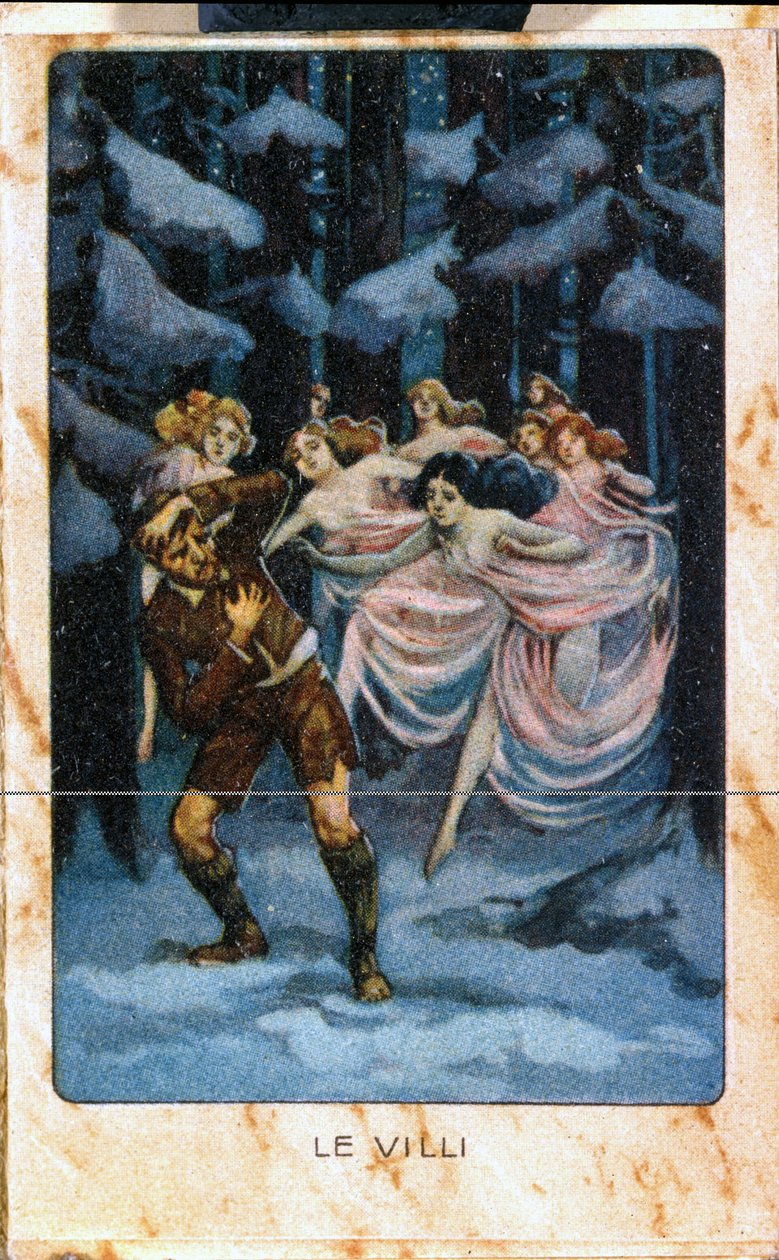 En scen av "" The Villi"", Operan (1884) i två akter för sång och piano av Giacomo Puccini (1858 - 1924). av Unknown artist