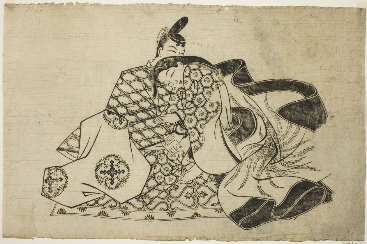 Ett blad från ett shunga-album av Unknown artist