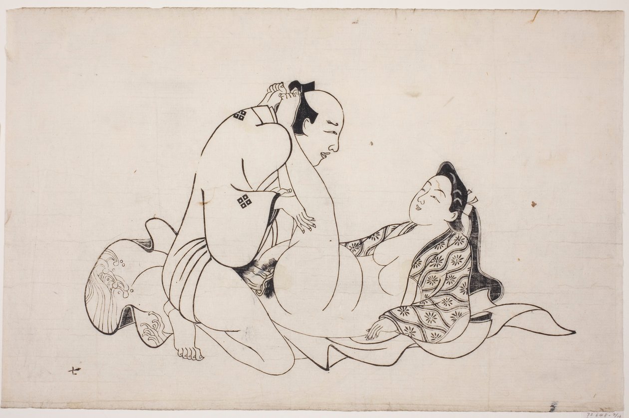 Ett blad från ett shunga-album av Unknown artist