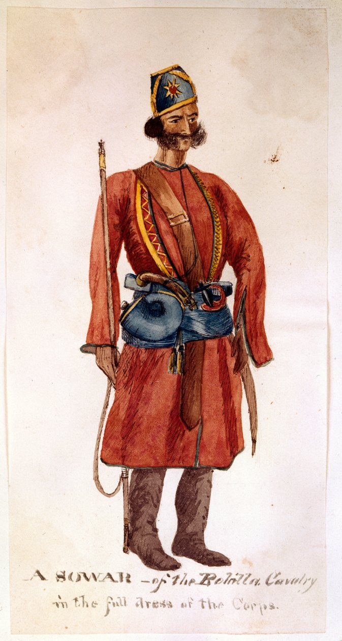 En sowar från Rohilla-kavalleriet av Unknown artist