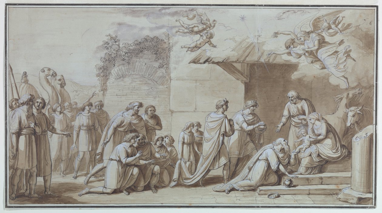 Tillbedjan av Magi av Unknown artist