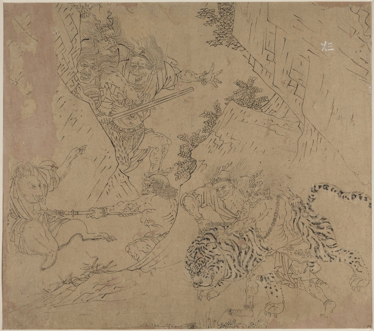 Album med daoistiska och buddhistiska teman: Search the Mountain: Leaf 43 av Unknown artist