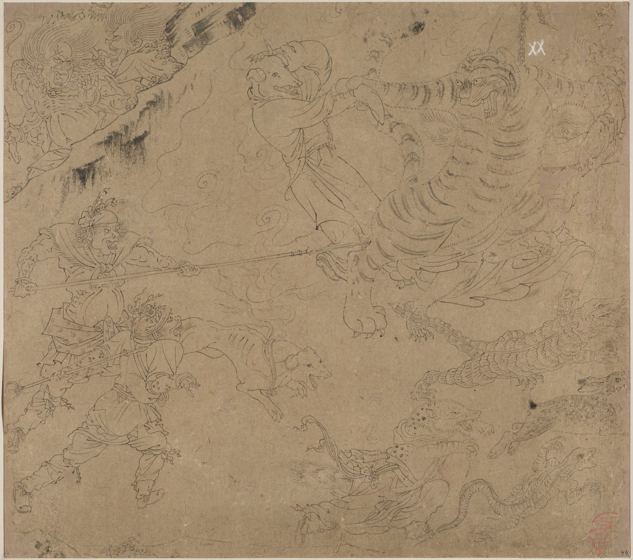 Album med daoistiska och buddhistiska teman: Search the Mountain: Leaf 44 av Unknown artist