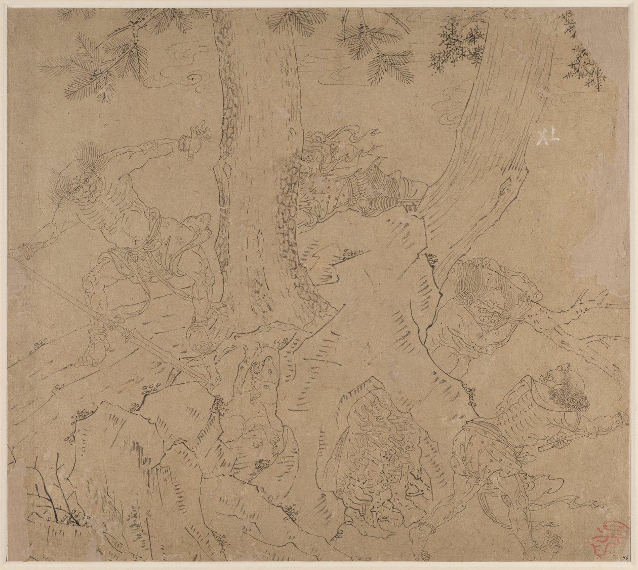 Album med daoistiska och buddhistiska teman: Search the Mountain: Leaf 46 av Unknown artist