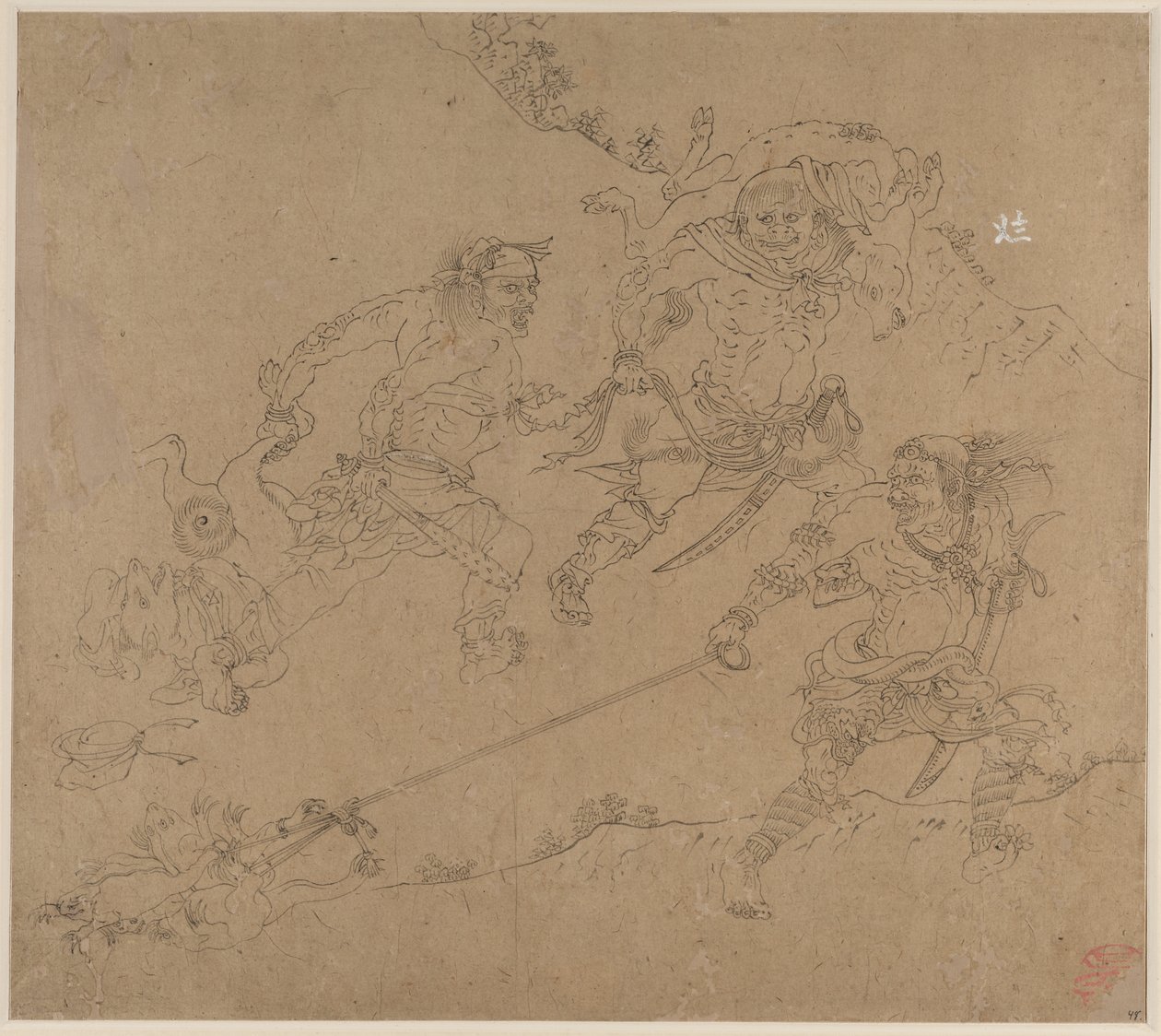 Album med daoistiska och buddhistiska teman: Search the Mountain: Leaf 48 av Unknown artist