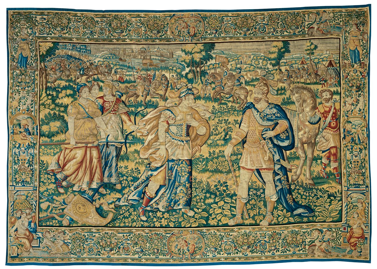 Alexander möter Thalestris, amasonernas drottning, från Berättelsen om Alexander den store av Unknown artist