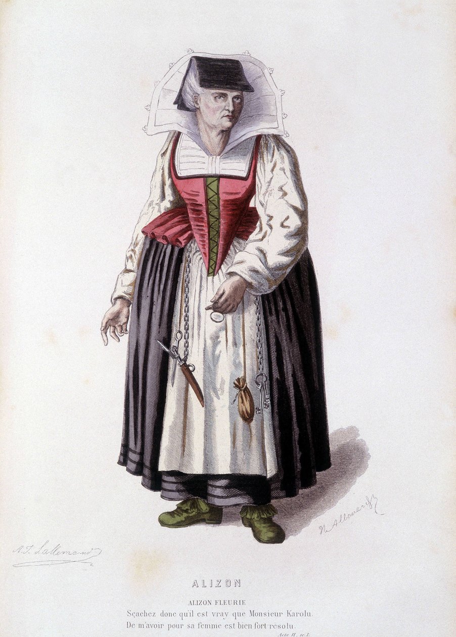 Alizon Fleurie i "Alizon"" (av JC Discret), i "" fransk teater på 1500- och 1600-talen före Moliere"" av Edouard Fournier av Unknown artist