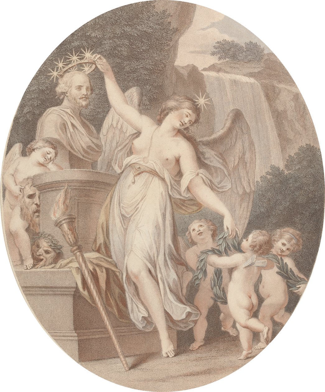 Allegorisk hyllning till Shakespeare av Unknown artist