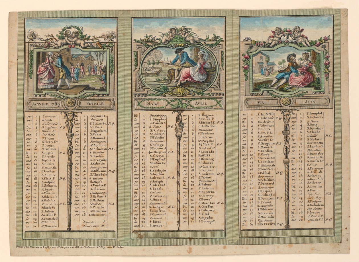 Almanacka för 1789 av Unknown artist