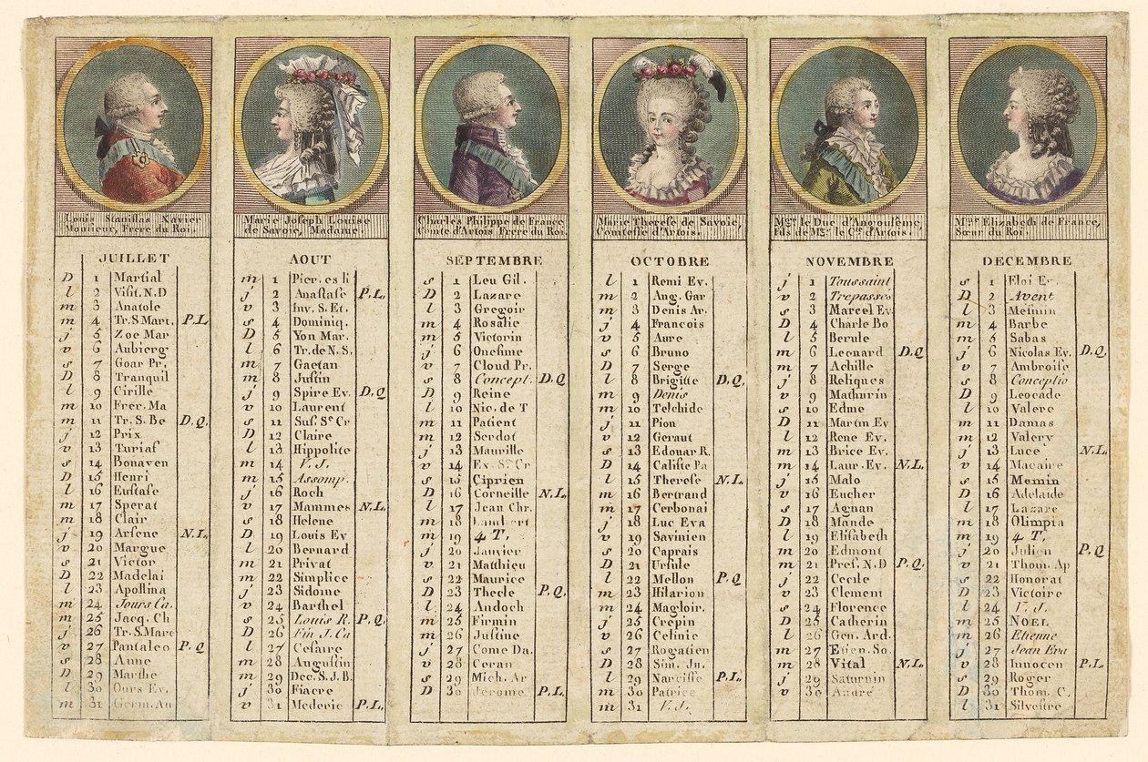 Almanacka för andra halvåret 1792 av Unknown artist