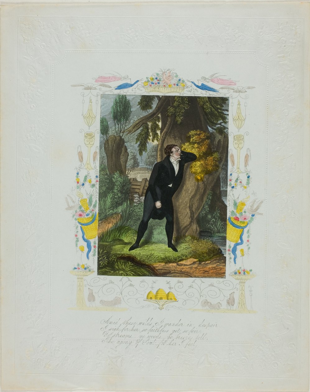 Mitt i dessa vildmarker vandrar jag i förtvivlan (valentin) av Unknown artist
