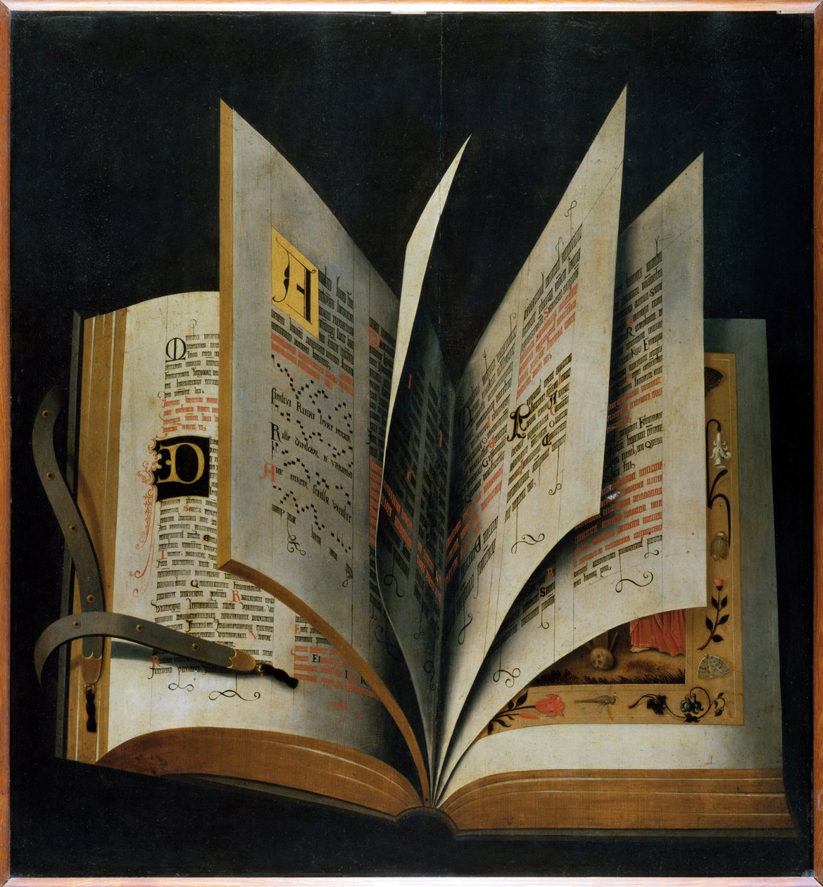 En öppnad liturgisk bok - Anonym - Början av 1500-talet. - Olja på trä - 70,2x65 - Galleria degli Uffizi, Florens av Unknown artist
