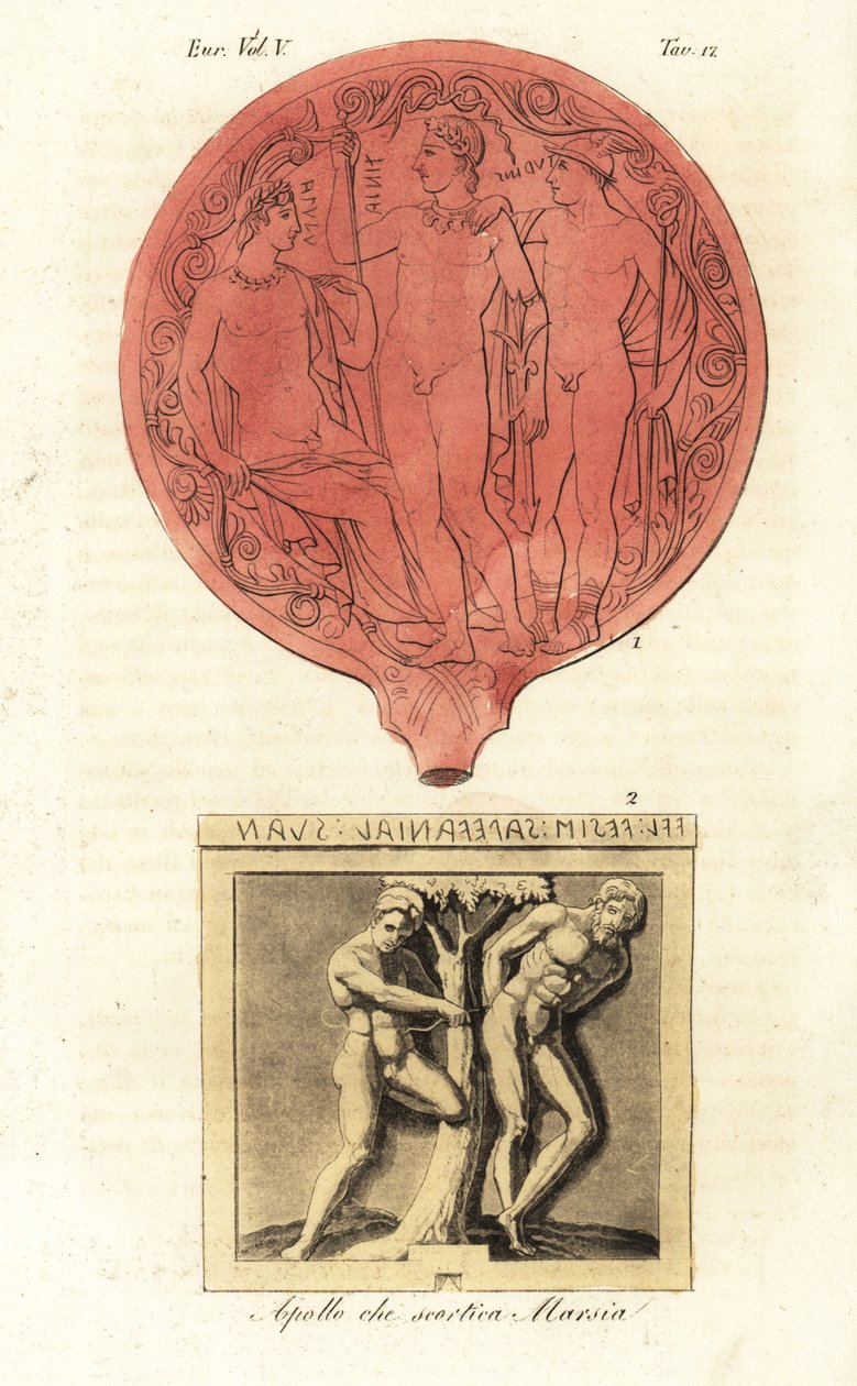 Forntida etruskiska figurer av Apollo av Unknown artist