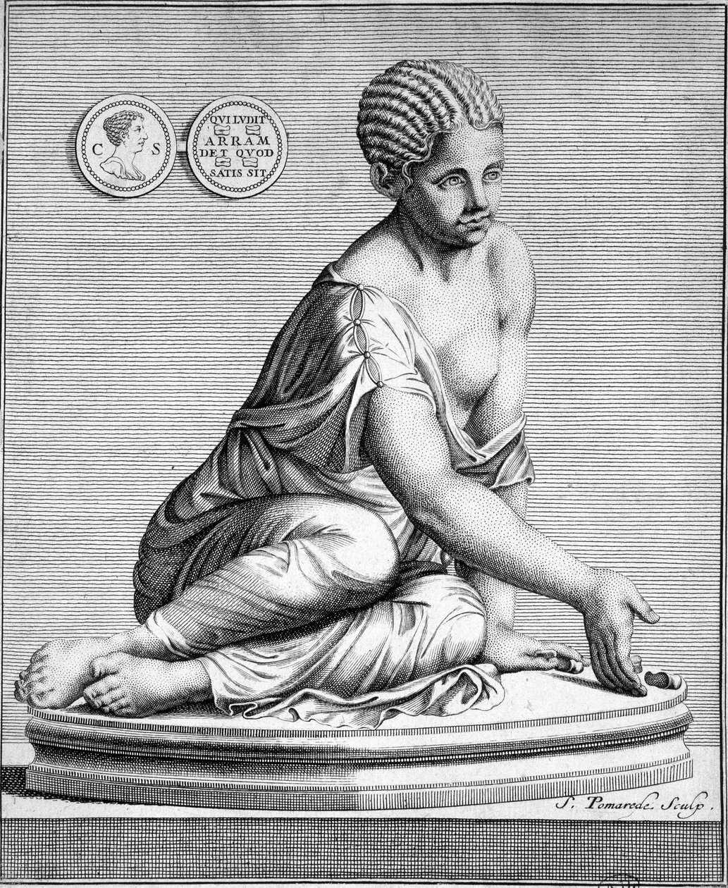 Urgammalt spel: osselets. av Unknown artist