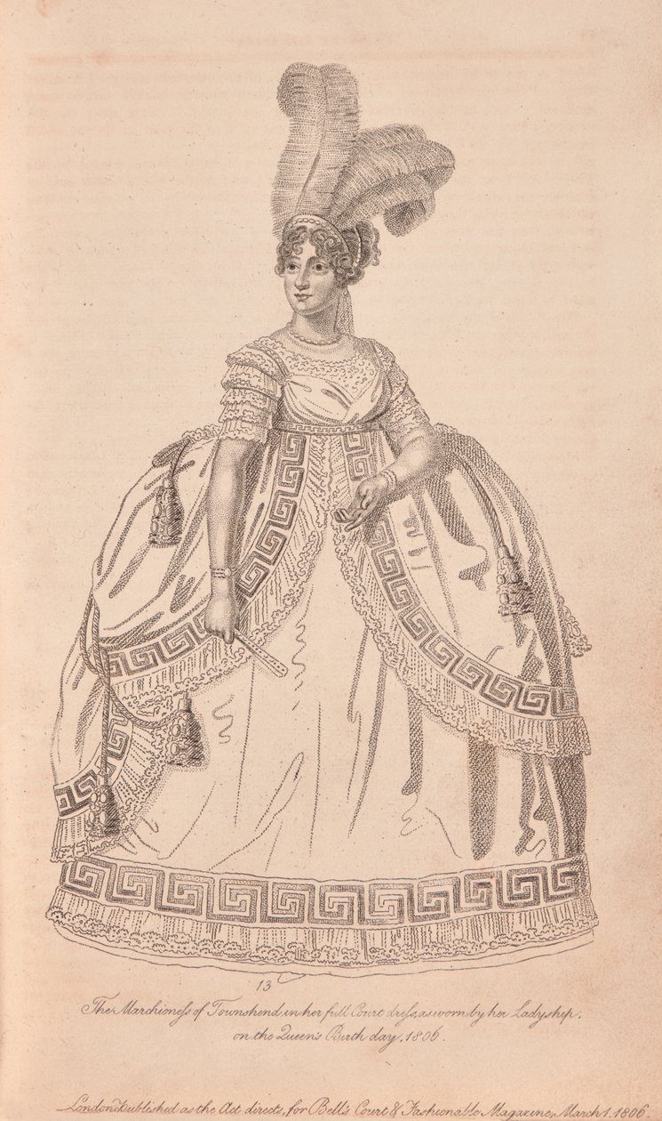 Anne Townshend, Marchioness Townshend i helklänning av Unknown artist