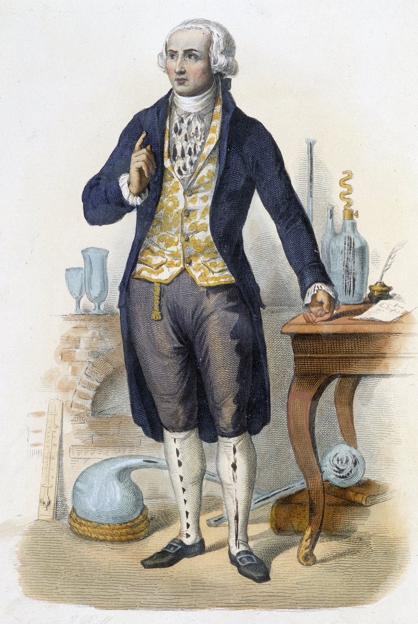 Antoine Laurent de Lavoisier - i "Den franske Plutarchen"" ed. Mennechet, Paris av Unknown artist