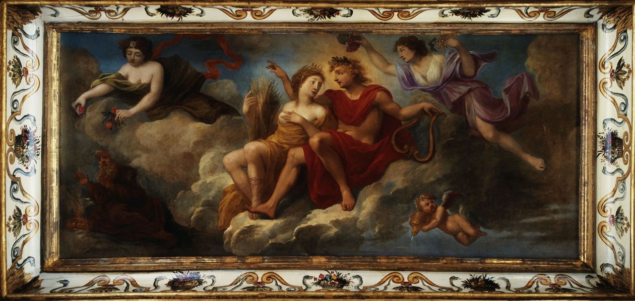 Apollo och de fyra årstiderna, vår, sommar, höst och vinter, mellan 1645 och 1655 (olja på duk) av Unknown artist